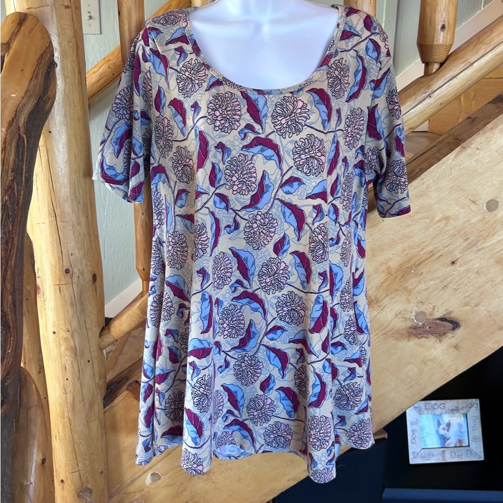 Lularoe Floral Print Women's A-Line Top